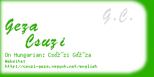 geza csuzi business card